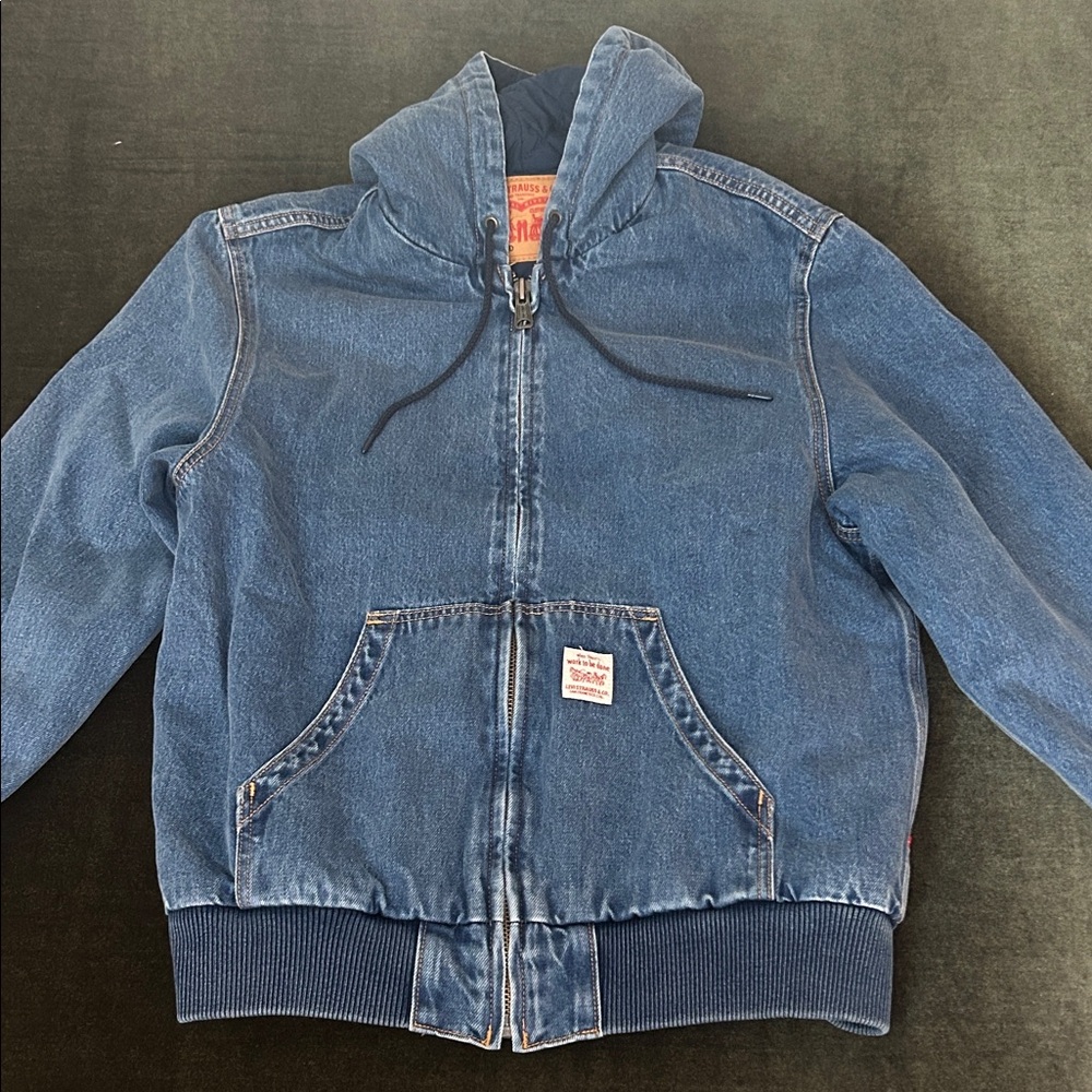 Levi's Blue Denim Bomber Jacket